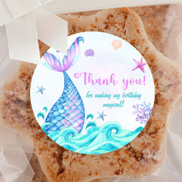 Adesivo Festa de primeiro aniversario de Sereia