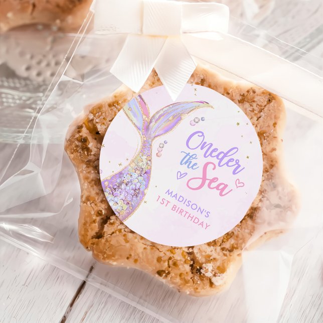 Adesivo Festa de primeiro aniversario de Sereia (Criador carregado)