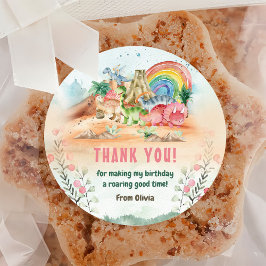 Adesivo Festa de primeiro aniversario Dinossauro