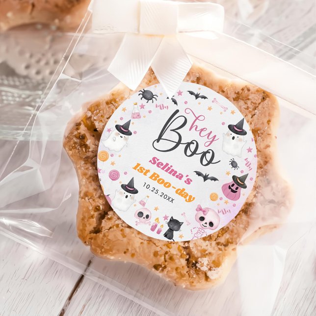 Adesivo Festa de primeiro aniversario do Halloween Ghost (Criador carregado)