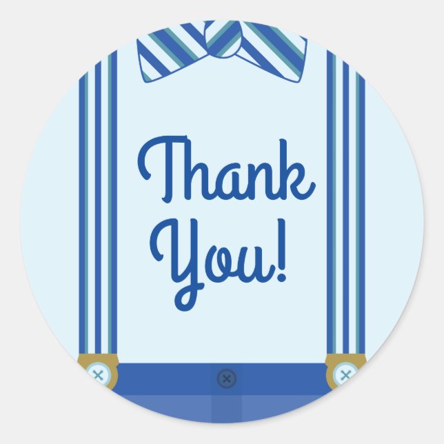 Adesivo Festa de primeiro aniversario do Little Man Boy (Frente)