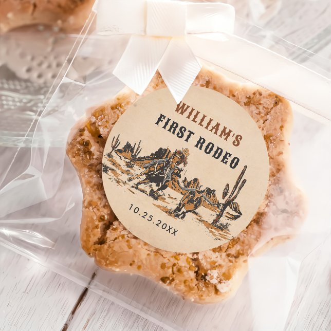 Adesivo Festa de primeiro aniversario Rodeo Ocidental (Criador carregado)