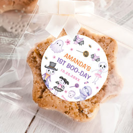 Adesivo Festa de primeiro aniversario Spookie Halloween