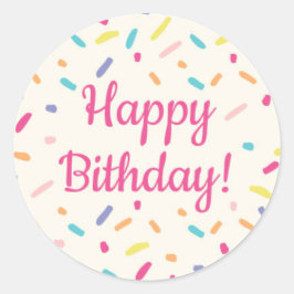 Adesivo Festa de Rosquinha de Aniversário da Menina - Stic