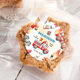 Adesivo Festa de segundo aniversário de Bombeiros de Camin