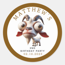 Adesivo Festa de segundo aniversário de Bovinos