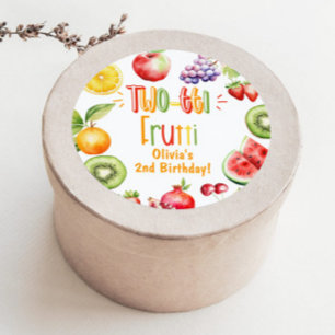 Adesivo Festa de segundo aniversário de duas-tti frutti