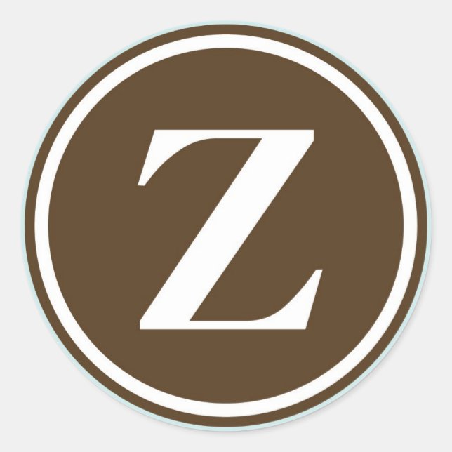 Adesivo Festa de selo do círculo do Z inicial (Frente)