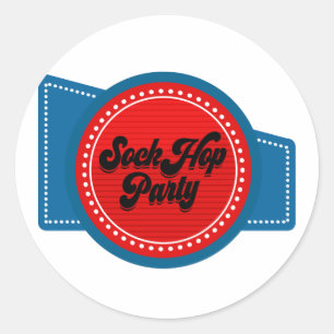 Adesivo Festa de Sock Hop de 4 de Julho
