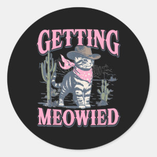 Adesivo Festa de Solteira Cowgirl Meowdy se Tornando Meowi