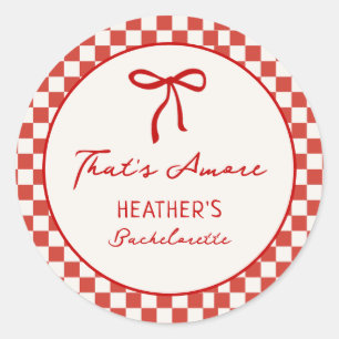 Adesivo Festa de Solteira Pizza Italiana That's Amore