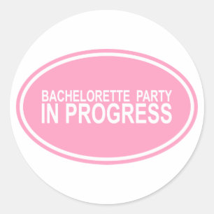 Adesivo Festa de solteira rosa nos presentes do Camisetas 