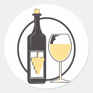 Adesivo festa de solteira/vinho branco
