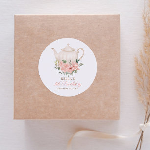 Adesivo Festa de Tea Floral Aniversário