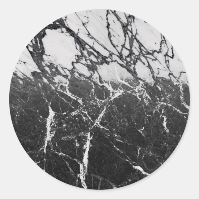 Adesivo Festa de Trendência do Glam Moderno do Marble Negr (Frente)