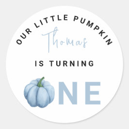 Adesivo Festa de um ano da Little Pumpkin