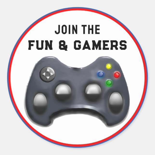 Adesivo Festa de videogame (Frente)