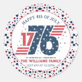 Adesivo Festa do Dia da Independência em 4 de julho de 177