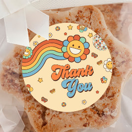 Adesivo Festa do primeiro aniversario Arco-Íris Retroativo