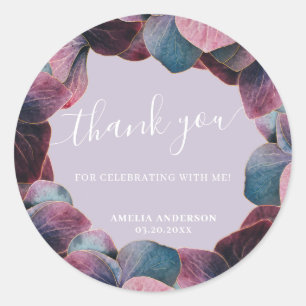 Adesivo Festa Dourada de Hydrangeas Roxas de Lavanda Azul 