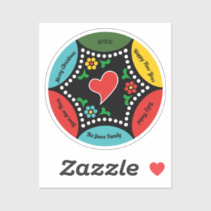 Adesivo Festa e presentes de Natal Portugueses do Coração