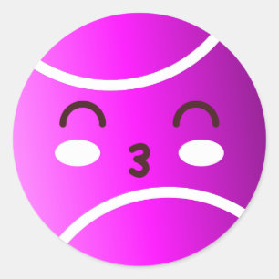 Adesivo Festa Emoji de Tênis roxo rosa