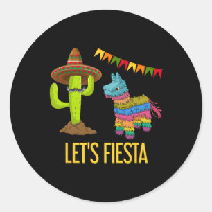 Adesivo Festa Engraçado Partido Mexicano Pinata Cactus Cin