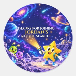 Adesivo Festa Espacial Personalizada para Crianças no Espa
