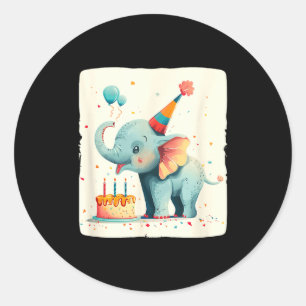 Adesivo Festa Grande Com Este Elefante Feliz Aniversário G