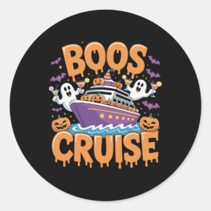 Adesivo Festa Halloween Vinho Bebendo Boos Cruise