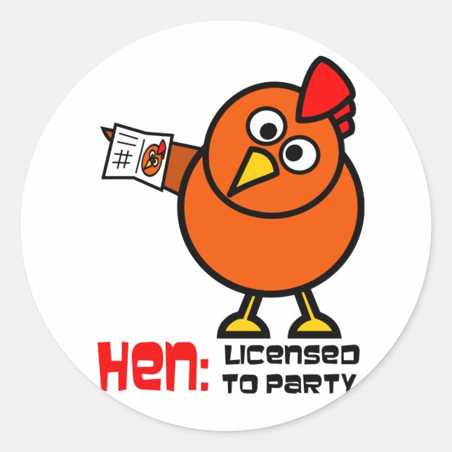 Adesivo Festa Hen (Frente)
