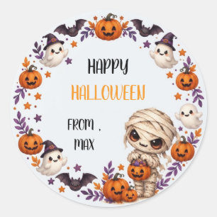 Adesivo Festa Infantil de Halloween Assustadora Mamãe Boni