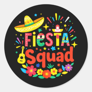 Adesivo Festa mexicana engraçada cinco de maio fiesta esqu
