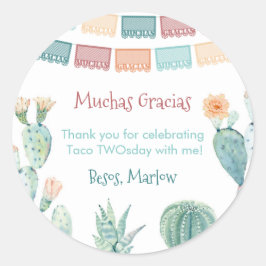 Adesivo Festa Mexicana Taco TWOsday THREE-esta Obrigado