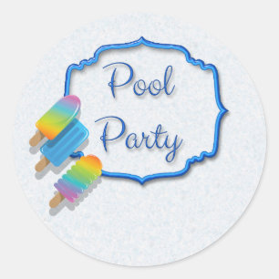 Adesivo Festa na piscina do Popsicle