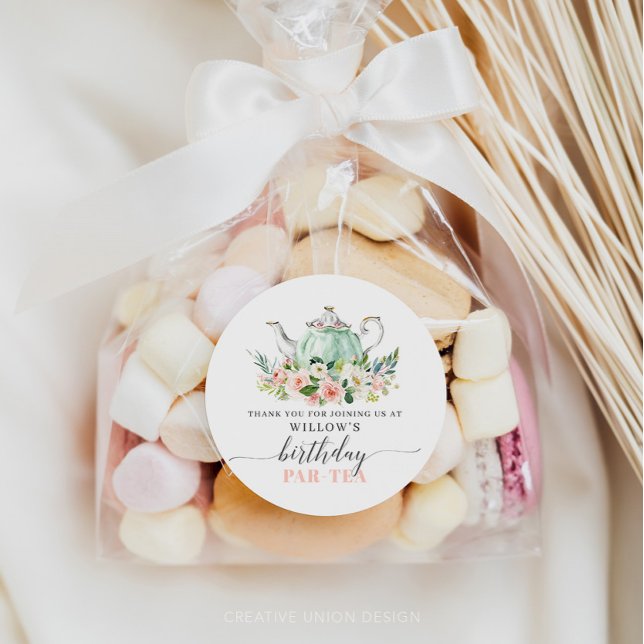 Adesivo Festa Personalizada de Aniversário Par-Tea (Criador carregado)