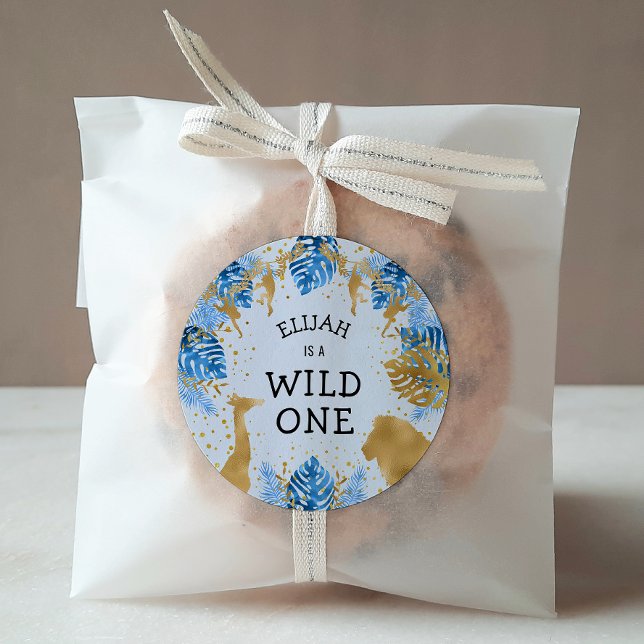 Adesivo Festa primeiro aniversario de Meninos Selva Azul S (Criador carregado)