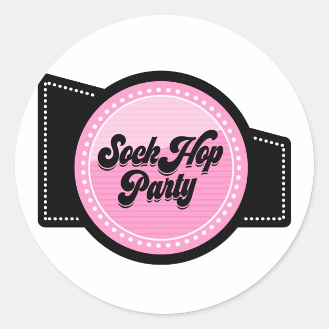 Adesivo Festa Sock Hop (Frente)