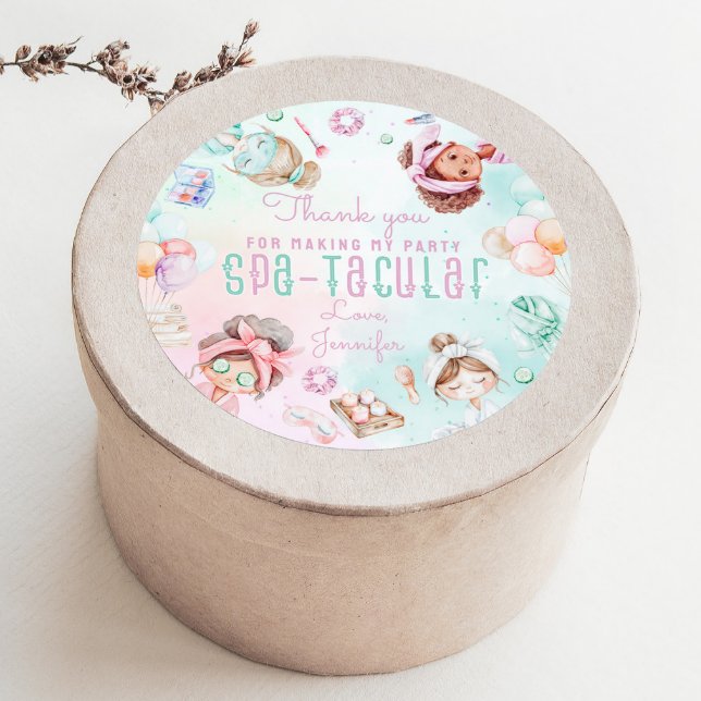 Adesivo Festa Spa Aniversário Spatacular Obrigado (Criador carregado)