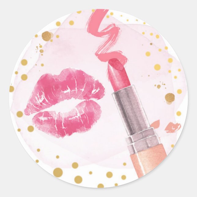 Adesivo Festa Spa Glitz Glam Glamor Rapariga Makeup Rosa D (Frente)