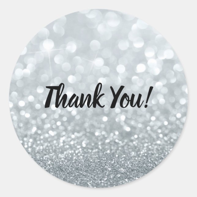 Adesivo Festa Sweet 16 Brilhante com Brilho Branco (Frente)