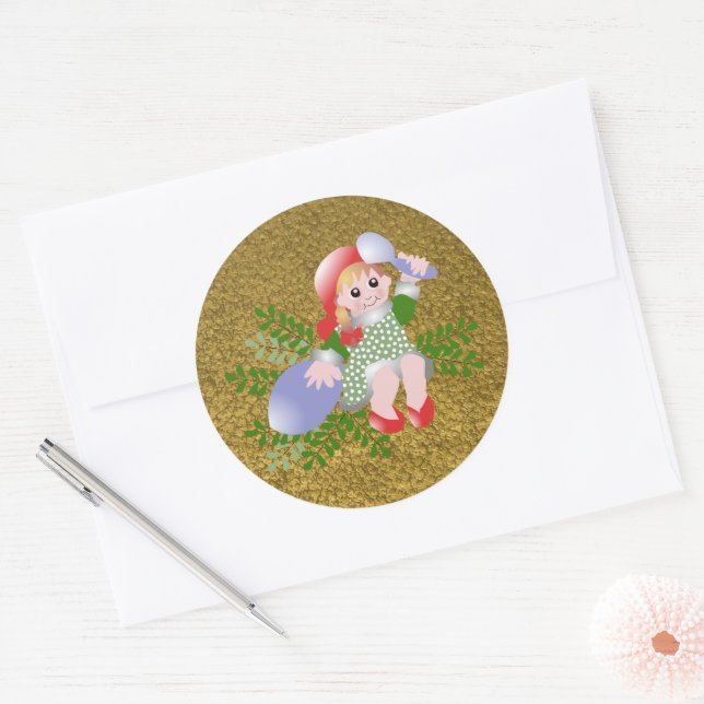 Adesivo Festiva Festiva, Bonita Garota de Natal (Envelope)