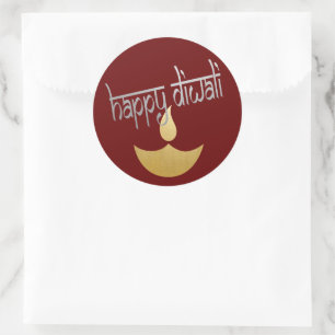 Adesivo Festival de Diwali de luz feliz