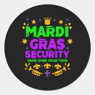 Adesivo Festival de Segurança Mardi Gras Engraçado Mardi G