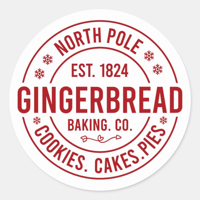 Adesivo Festive Christmas North Pole gingerbread (Frente)
