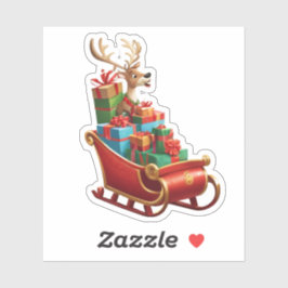 Adesivo Festive Christmas Reindeer Sticker