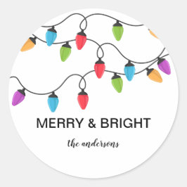 Adesivo Festive Christmas String Lights Personalized