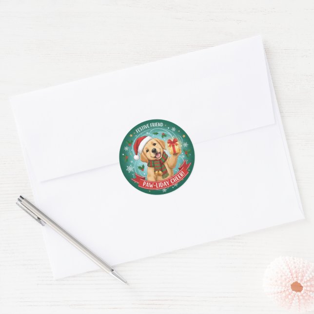Adesivo Festive Paws & Holiday JoySticker (Envelope)