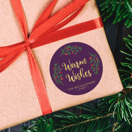 Adesivo Festivo Foliage Aquecimento Desperta Feriado Roxo