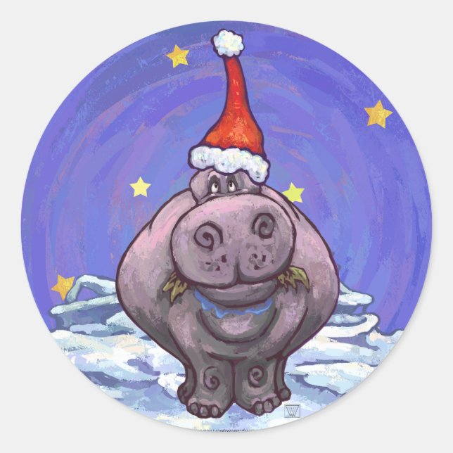 Adesivo Festivo Hippo Holiday (Frente)